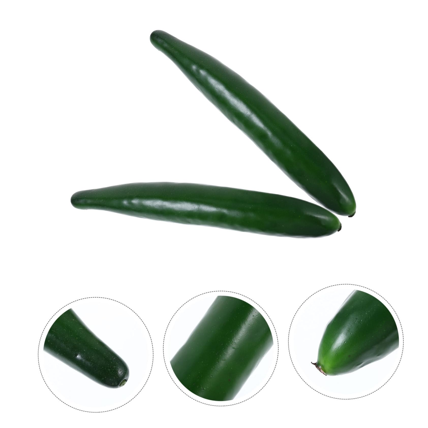 Amosfun Kunstmatige Komkommer 3Pcs Levensechte Groene