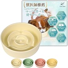 Luvane KRB316 Prevention Flatware Dog [Professional Veterinarian Recommended] [Microwave / Dishwasher Safe] Food Bowl Dog Food Container (Milk White, M)