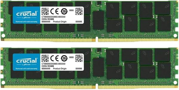 Kit Crucial 64GB (2 x 32GB) DDR4 PC4-21300 2666MHz RDIMM (2 x CT32G4RFD4266), memoria ECC registrada de doble rango