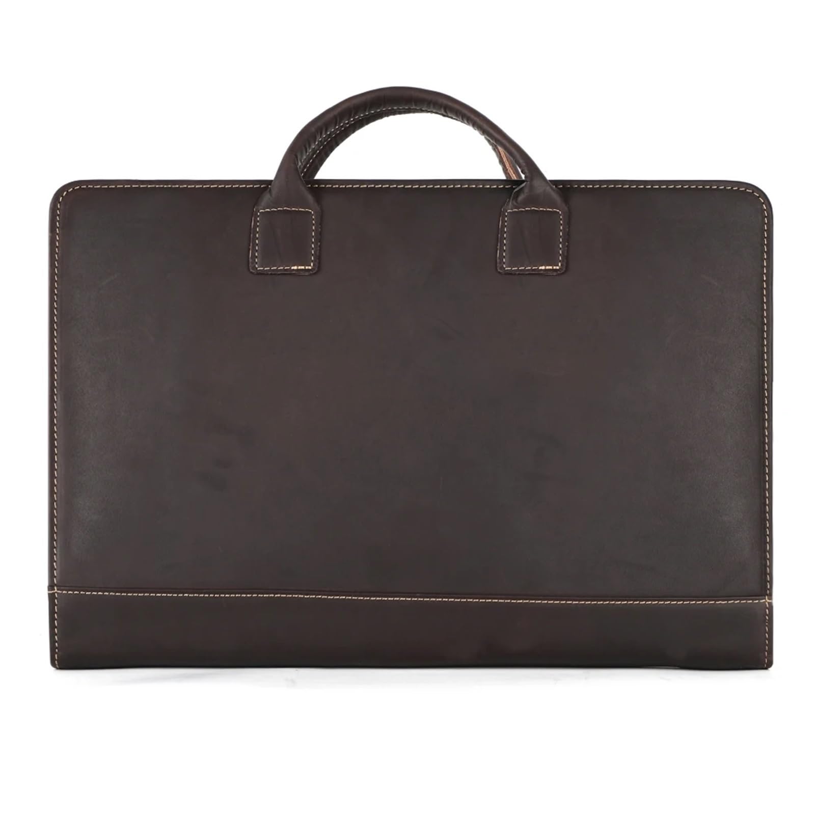 Bolso Mensajero Hombre Maletín retro de cuero for hombre, for portátil de 15,6", bolso de mano de 7,9", organizador de negocios, bolso de viaje for oficina.