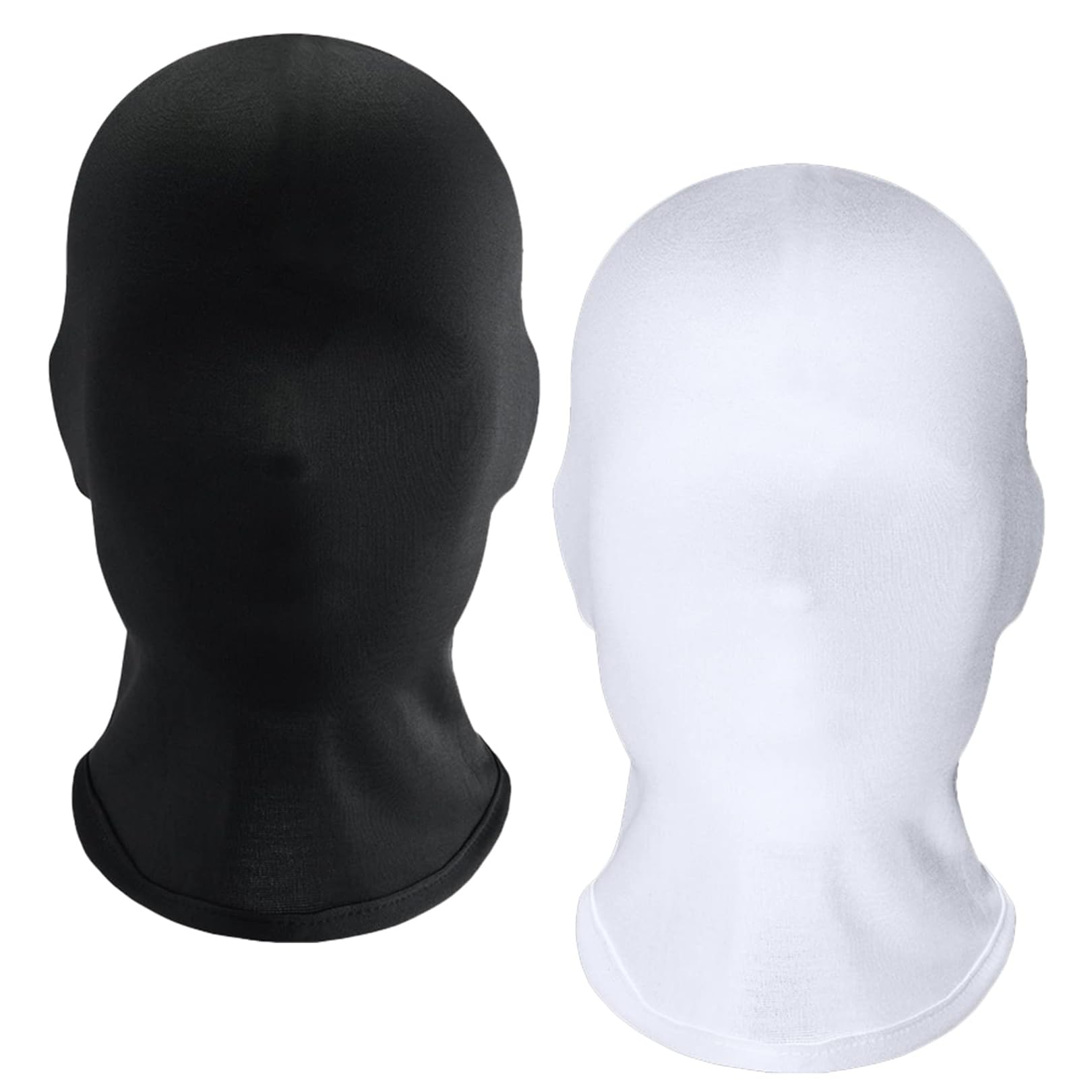 2Pcs Unisex Full Face Mask Elastic Halloween Faceless Mask Adult Breathable Full Head Cover Spandex Masks Morph Mask for Halloween Cosplay Party Costume Carnival Night Role Playing