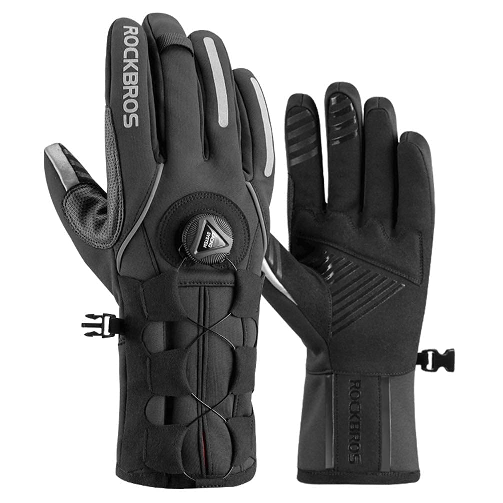 ROCKBROS Guanti da Sci Invernali Guanti Antivento per Uomo e Donna Caldi per Outdoor Sport Corsa Bicicletta