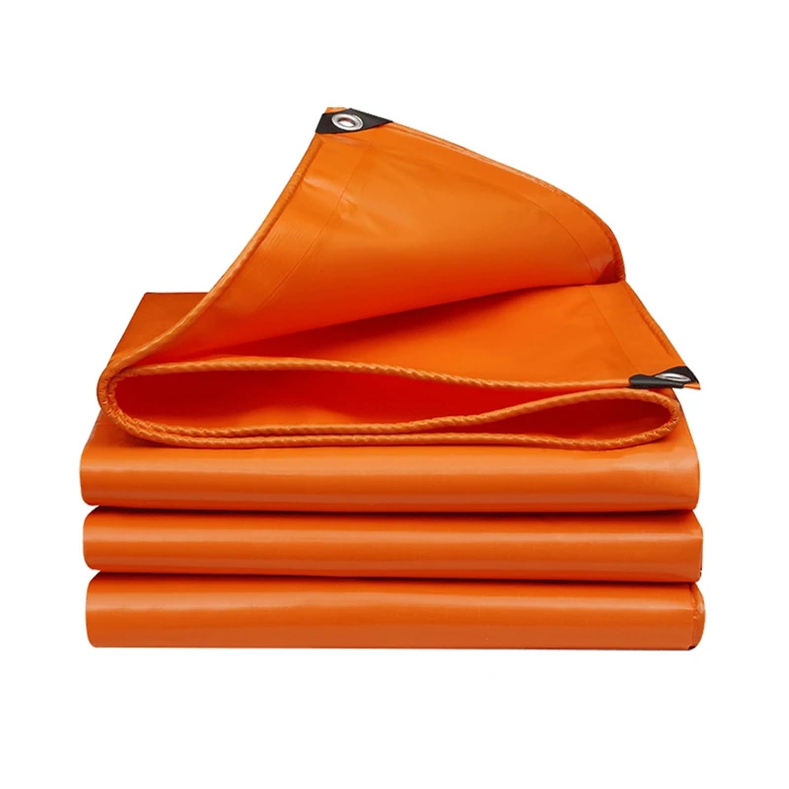 GJZQDKX Heavy Duty Waterproof Tarps 500GSM PVC Tarp for Camping Tent Groundsheet Gazebos Awnings Shade Sail Shed Cover - Orange 4x4m