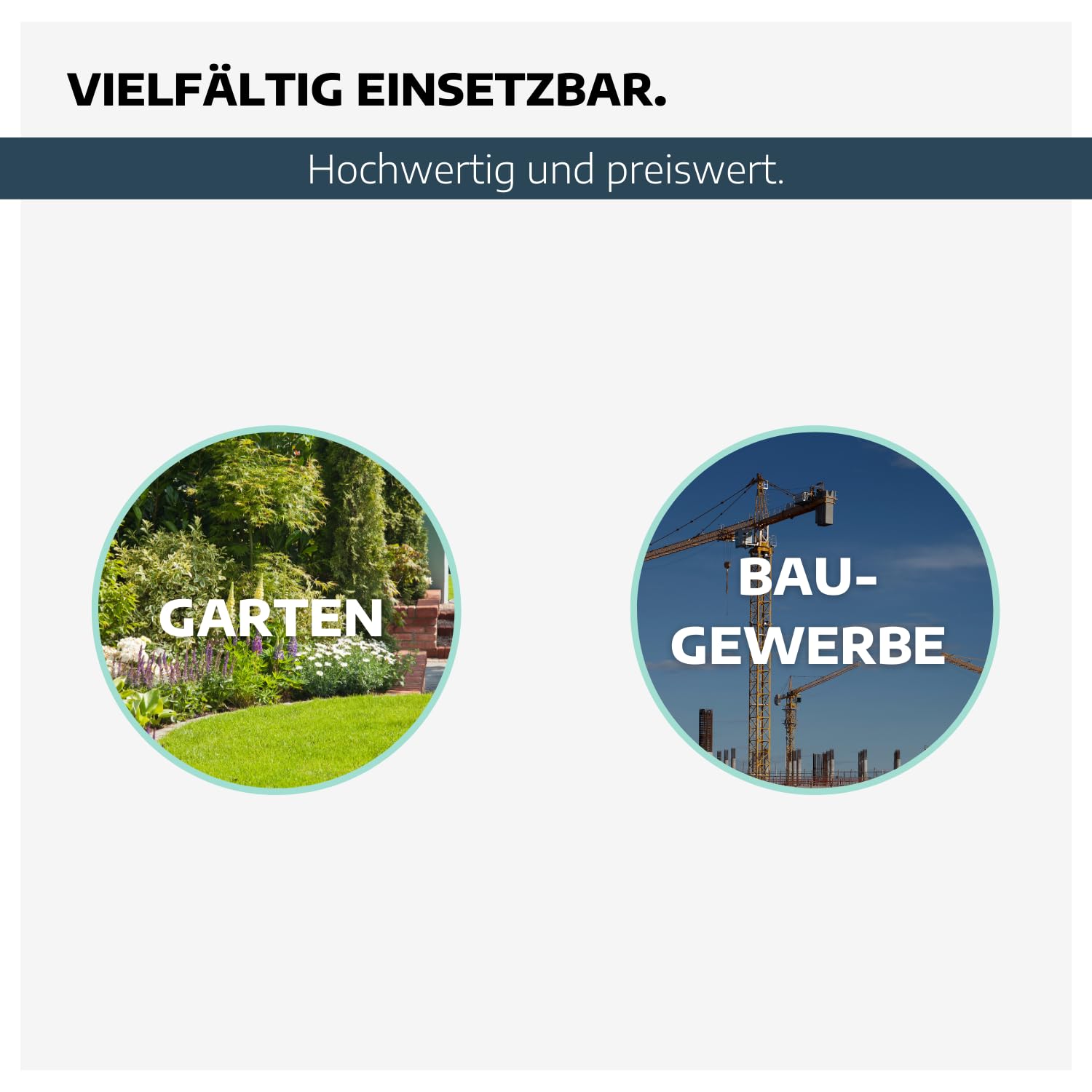 10 Garten-Abfallsäcke I 200 Liter Füllmenge I Abfallsack Garten mit 5 Griffen I Gartenabfallsack für die Baustelle aus PP I langlebige Säcke für Gartenabfälle 55 x 85 cm