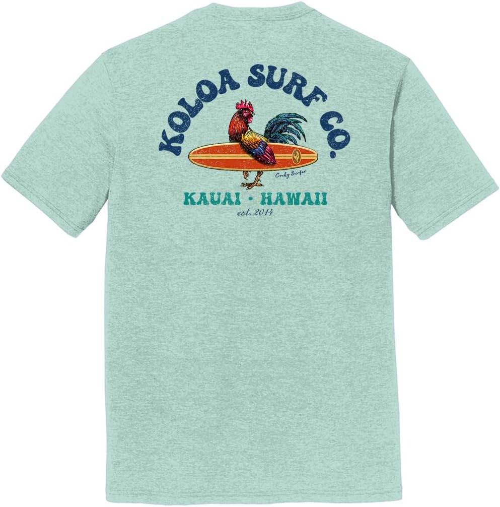 Koloa Surf CompanyKoloa Surf Men's Cocky Surfer Logo Lightweight Tri-Blend Tees in Sizes XS-4XL