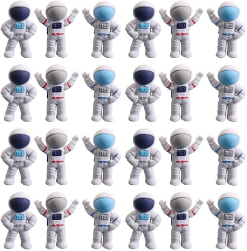 NUOBESTY 24 mini borradores espaciales, lindos borradores espaciales, en forma de astronauta de dibujos animados en 3D, para recuerdos de fiesta,