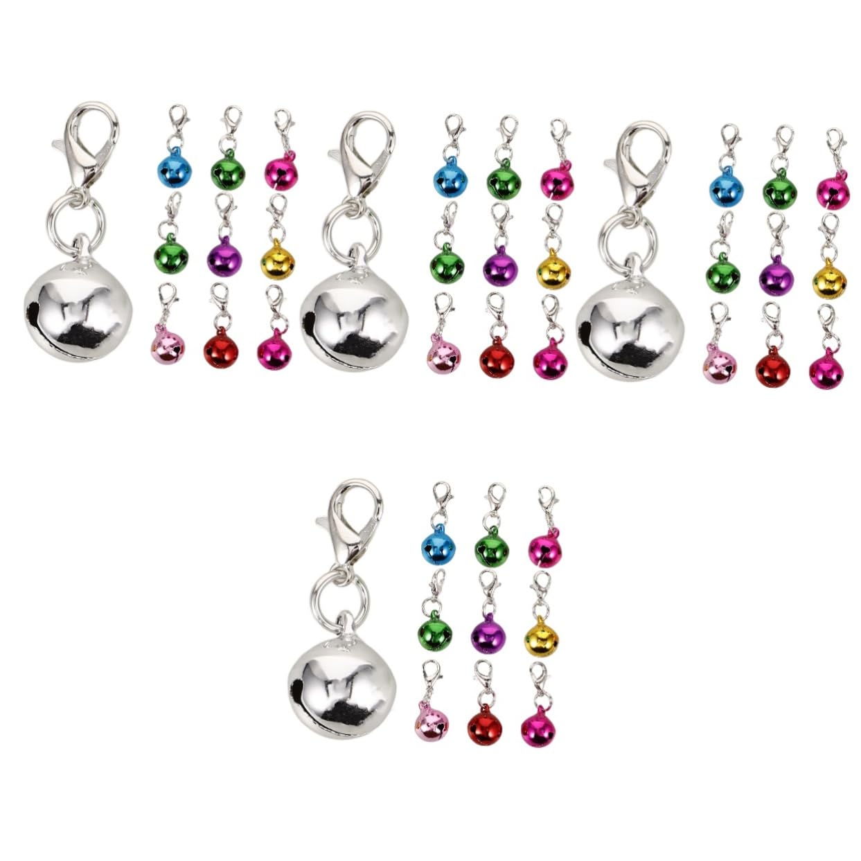 FOMIYES 4sets Cute Cat Dog Collar Bells Pet Supplies Crafted Metal Bells for Cats 10pcs*4
