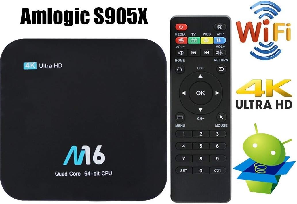 Android TV Box - VIDEN Newest Android 7.1 Smart TV Boxsets, Amlogic S905X Quad-Core, 1GB RAM & 8GB ROM, 4K@60fps Ultra HD, Support Video Encoder for H.265, 2.4GHz WIFI [New model]