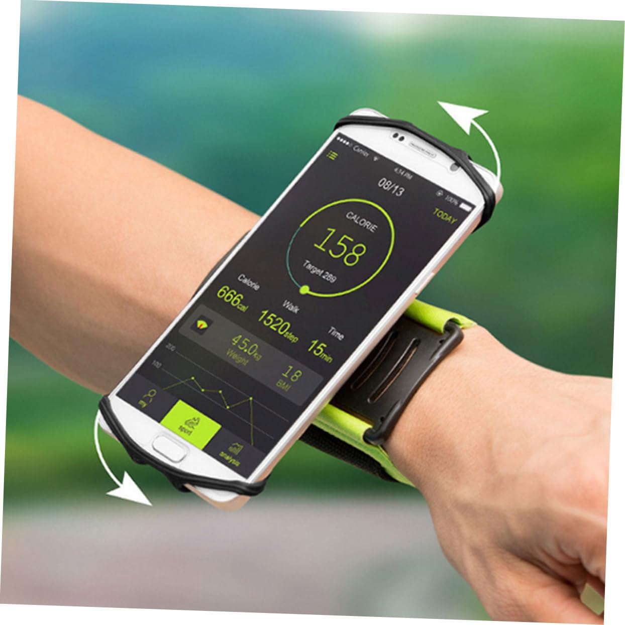 jojofuny 2 Piezas Correa para la muñeca del teléfono Celular Correr Brazalete Soporte para Celular Pulsera de teléfono Brazalete de Soporte de teléfono Deportes Soporte para teléfono móvil