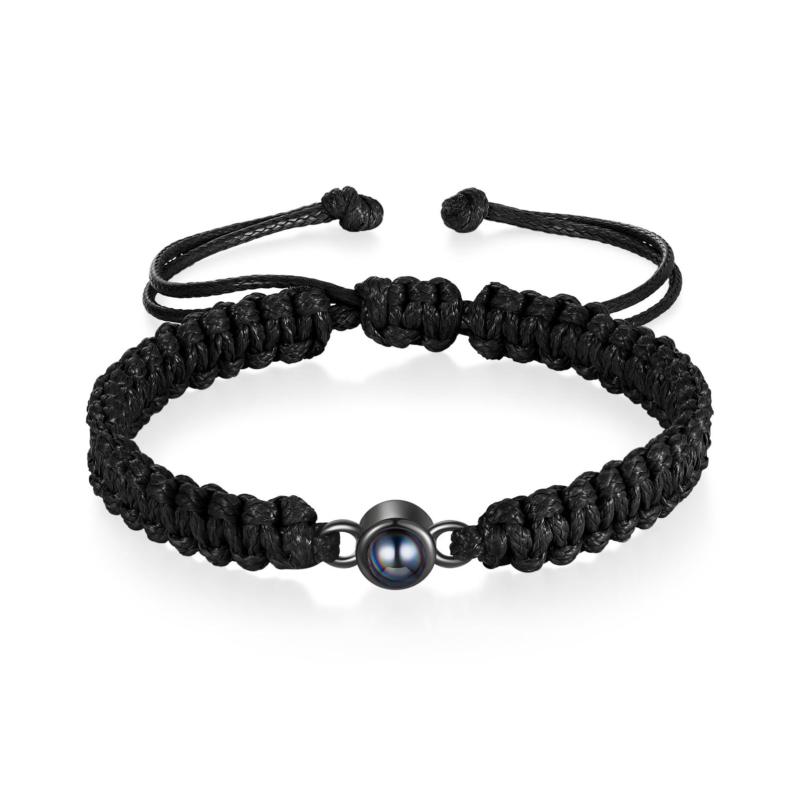 Glimmerday Pulsera de Proyección para Parejas con Pulsera de Proyección de Imagen en el Interior, Pulsera Personalizada para Mujer Hombre, Regalos Creativos Personalizados para Parejas