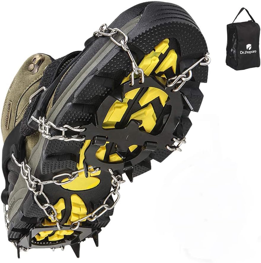 DR.PREPARE Ice Cleats, Ice Grippers & Crampons, Traction