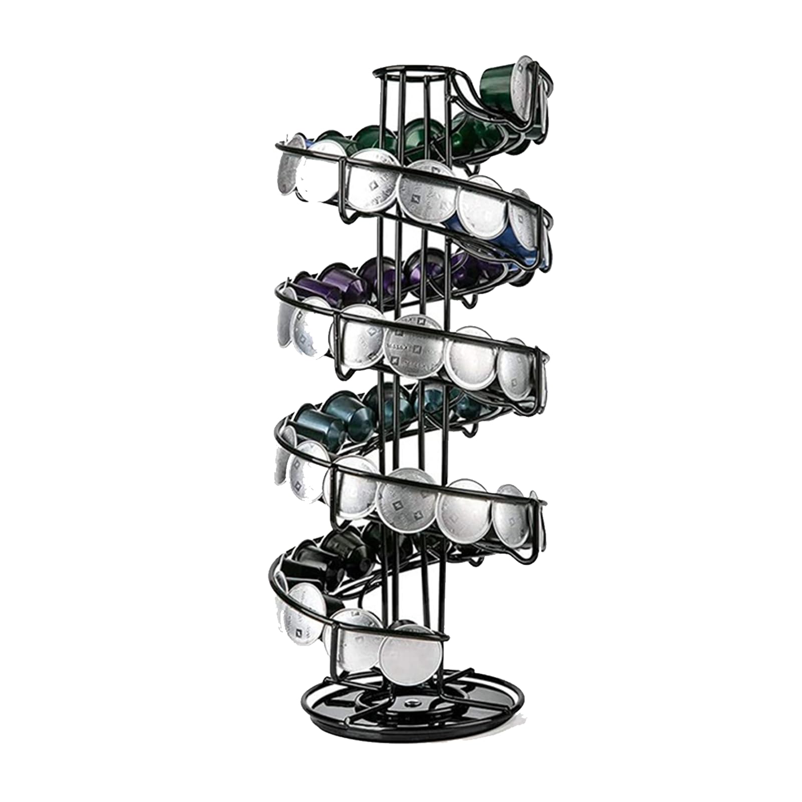 Drehbarer Kapselhalter,kompatibel mit Nespresso-Original-Kapseln,40 Stück Kaffee Organizer,um 360 Grad drehbar,Platzsparend Zubehör Kapselspender für Küchen Café Ruheraum (Eierhalter)