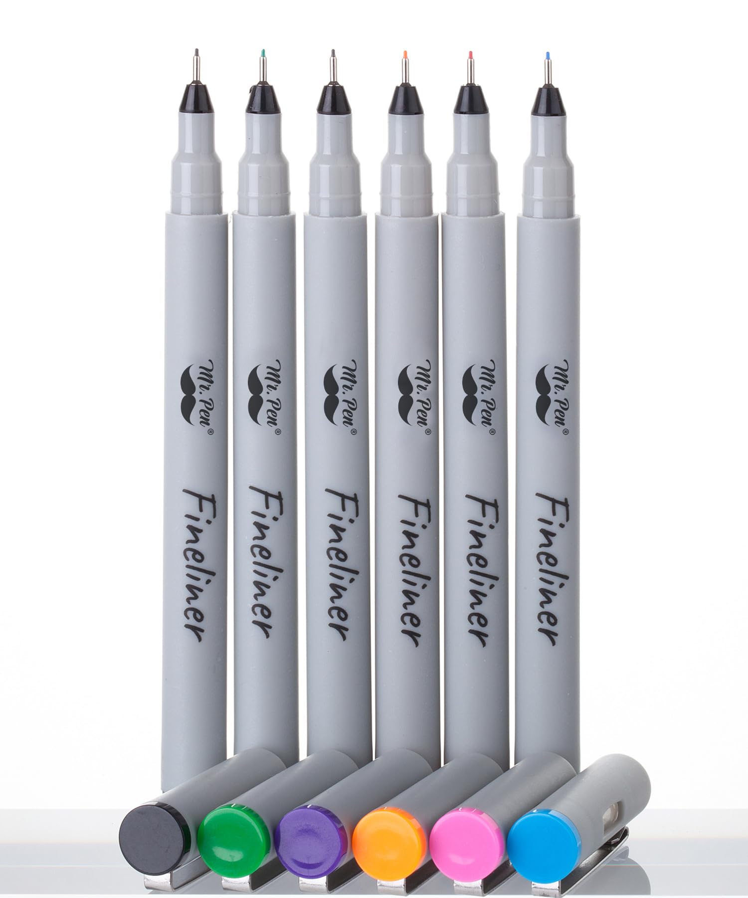 Mr. Pen- Fineliner Pens, 0.2 mm, 6 Pack, Ultra Fine, No Bleed, Bible Pens, Assorted Colors, Art Pens, Pens Fine Point, Drawing Pens, Sketching Pens, Pens for Drawing, Liner Pens for Drawing