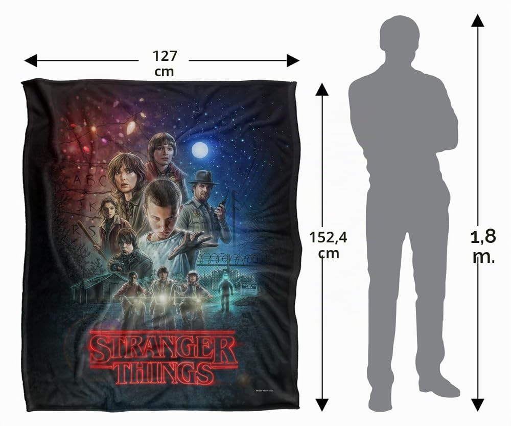 Stranger Things Season One Coperta super morbida al tatto setoso – 152 x 127 cm