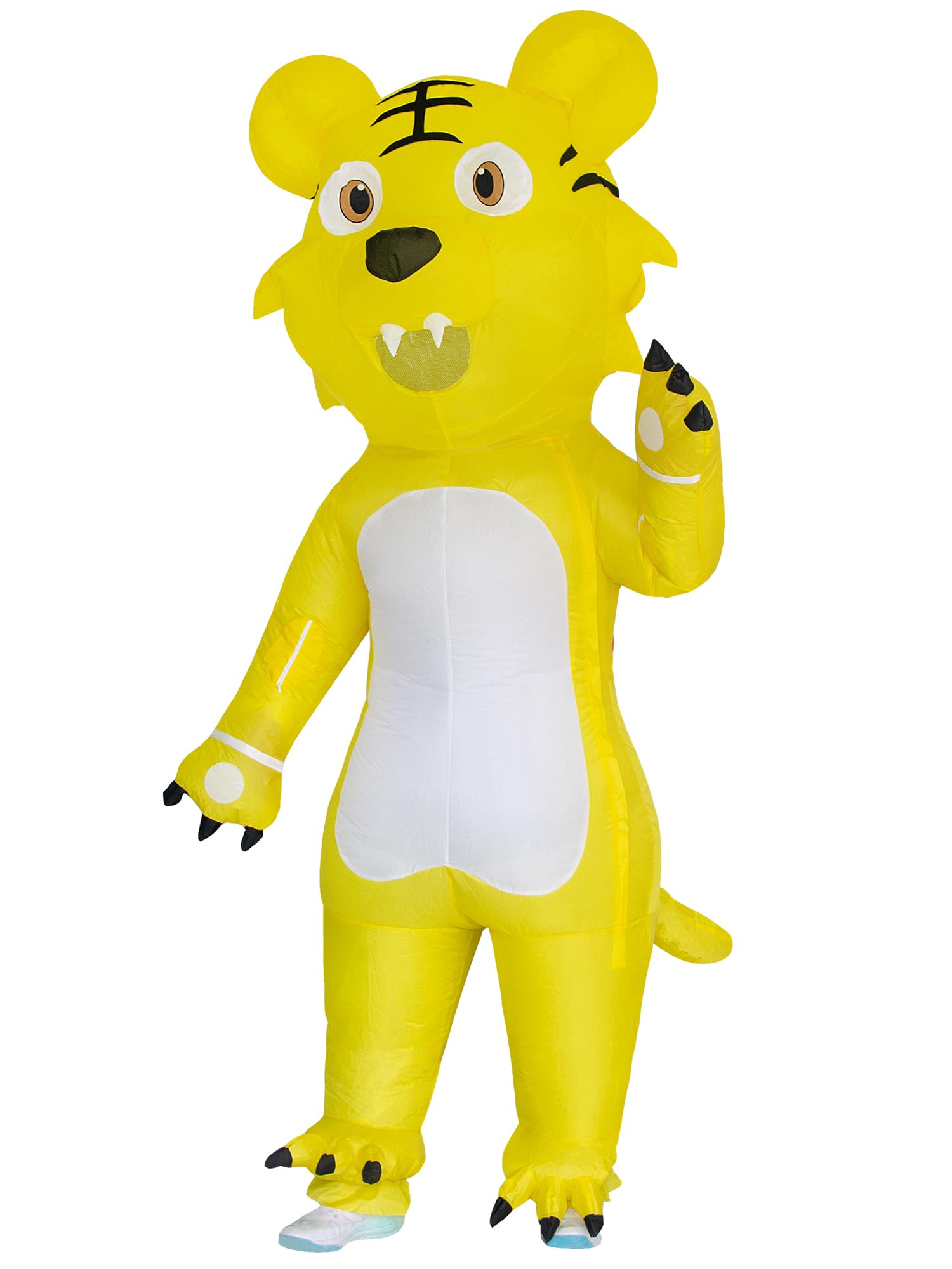 JYZCOS Inflatable Shark Costume Funny Adult Fun Party Halloween Tiger Costume Blow Up Costume for Easter Egg Hunts