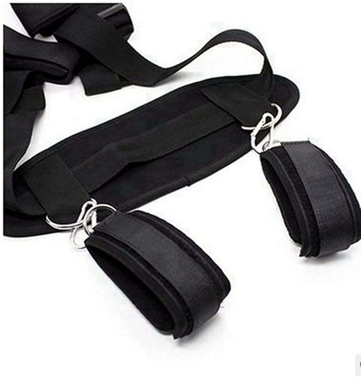 Sex Bondage Restraints Toys Selver Versatile Bed Restraints Couple Sex Toys with Sex Straps Bondage Cuffs Blindfold Feather Kit Adult Sex Toys Bondage Gear Accessories for Couples Game Hoodies