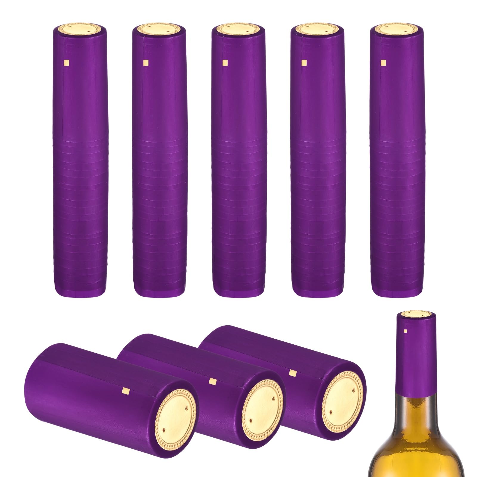 Capsule thermorétractable en PVC avec languette pour fabrication de vin maison lot 150