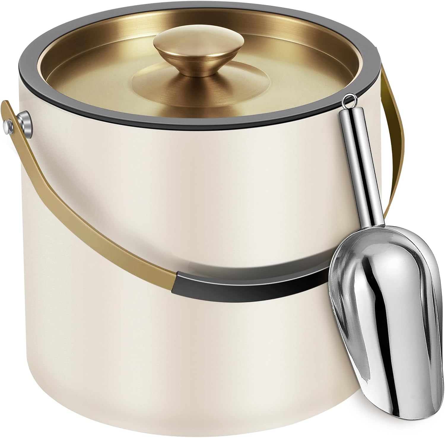 Hazel Mazel Enameled Stainless Steel Ice Bucket with Lid