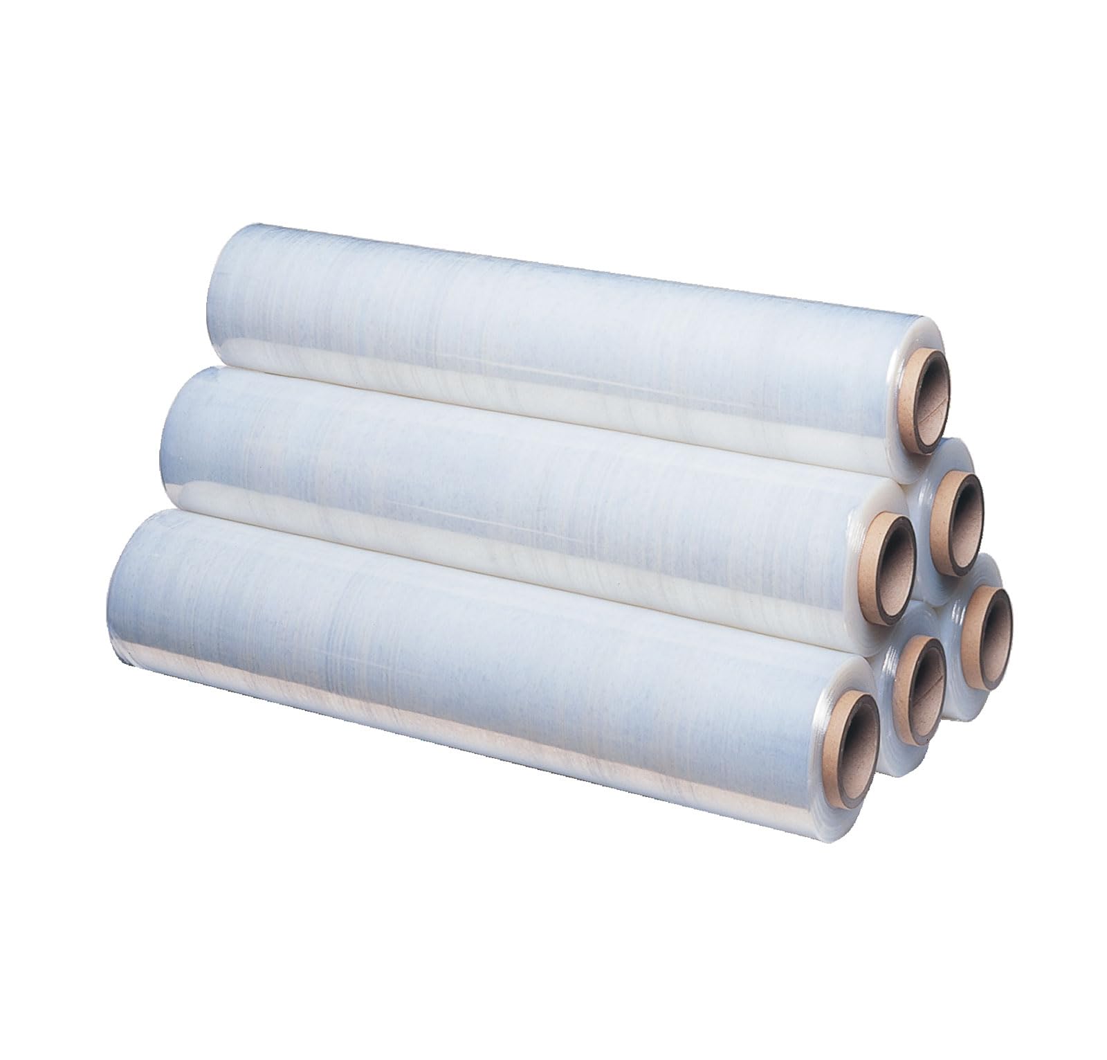 Imballaggi Point - Extensible manual transparente - 45 cm x 200 m - Grosor 17 my.Rollo de 1,7 kg - Película de LLDPE para embalajes, envíos y mudanzas - Soporta hasta 500 kg, juego de 6