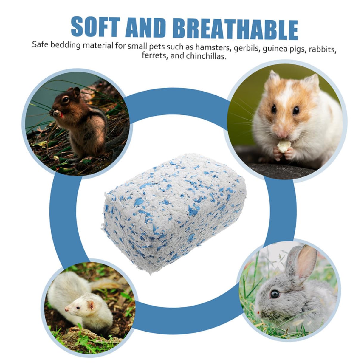 Käfigeinstreu aus Papier, 2 Beutel, Staubarm für Kleintiere | Chinchillas und Meerschweinchen, Weiche Papierfasern, für Innenkäfige, Saugfähige Einstreu