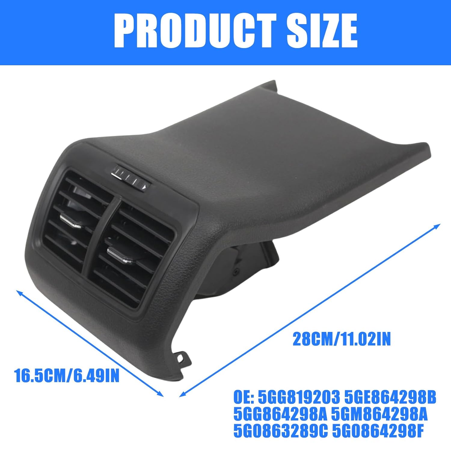 Automotive Accessories for MK7 MK7.5 2013-2020 Rear Armrest Air Conditioning Outlet 5GG819203 5GE864298B 5GG864298A