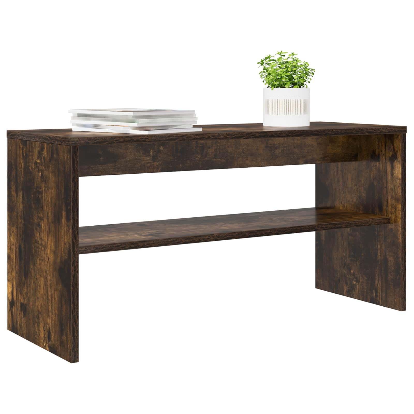 Vidaxl Tv Cabinet Smoked Oak 80 X 30 X 40 Cm Engineered Wood