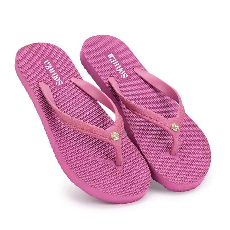 Women Hawai Slippers | Soft Cushion Comfortable Anti-Slip Flip Flops | Lightweight Daily Wear Stylish Hawai Chappal for Ladies Indoor Outdoor Use-image-28