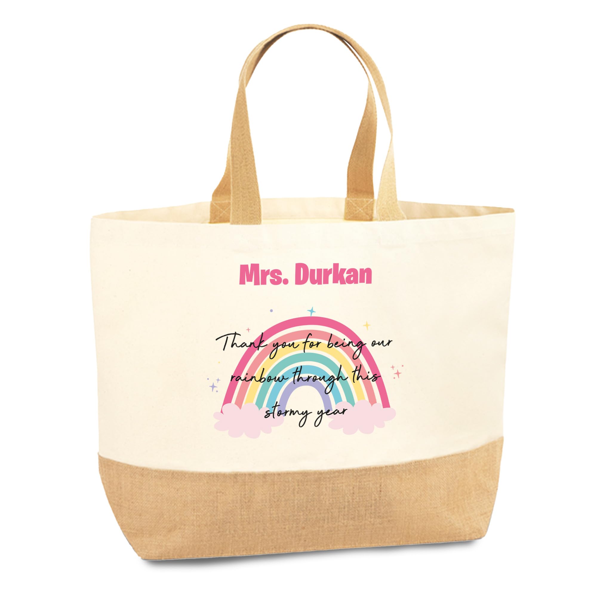 Personalised Teacher Bag with Customisable Name, Teacher Collage Tote Bag,Teacher Gifts, Custom Leaving End of Term Gift, Custom Teacher Tote Bag with Any Name, School Leaving Gift