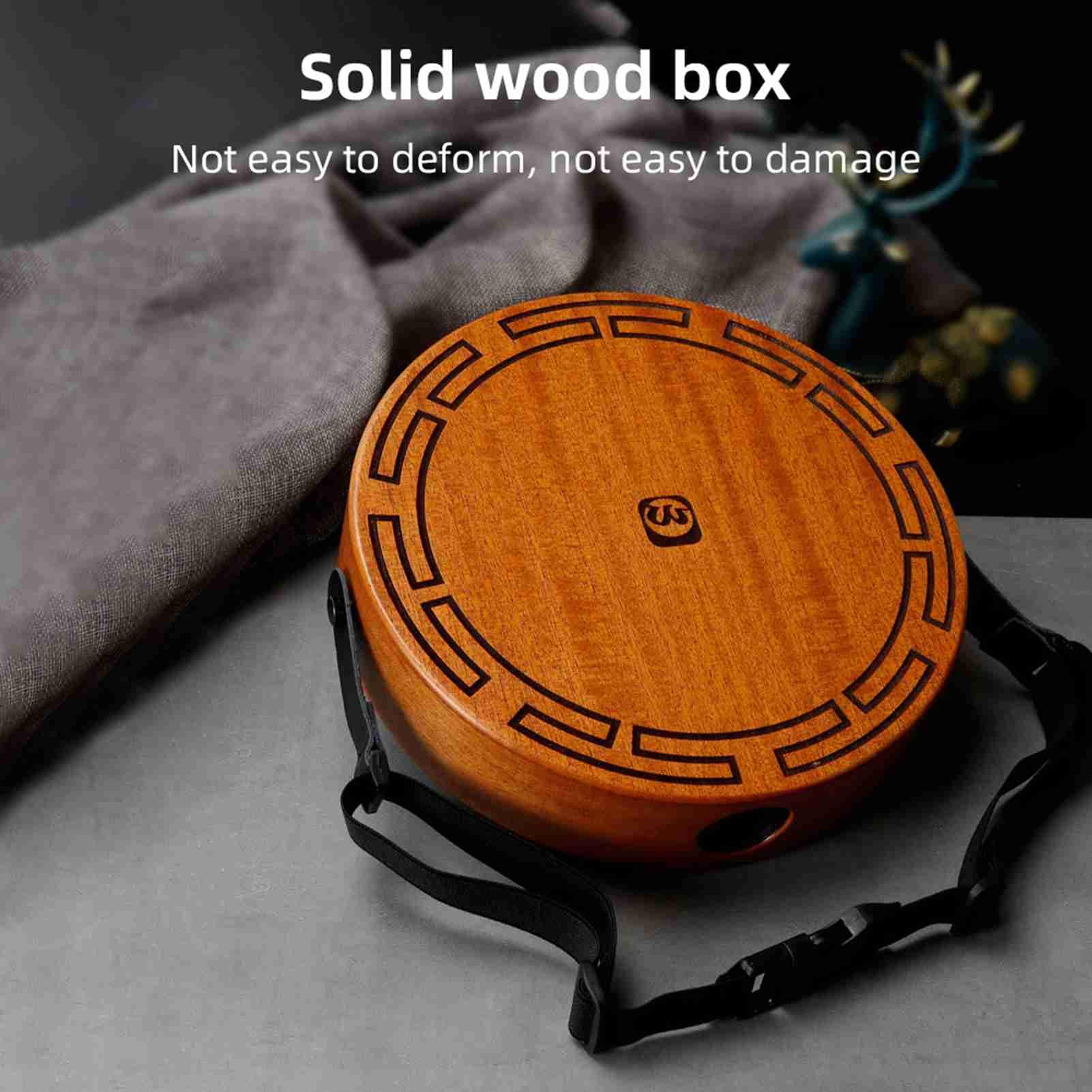 HUIOP Cajon Drum Drum Instrumento de percusión de Tambor de Mano Plano de 2 Tonos con Correa Ajustable y Bolsas de Almacenamiento Tambor Octogonal portátil para Principiantes