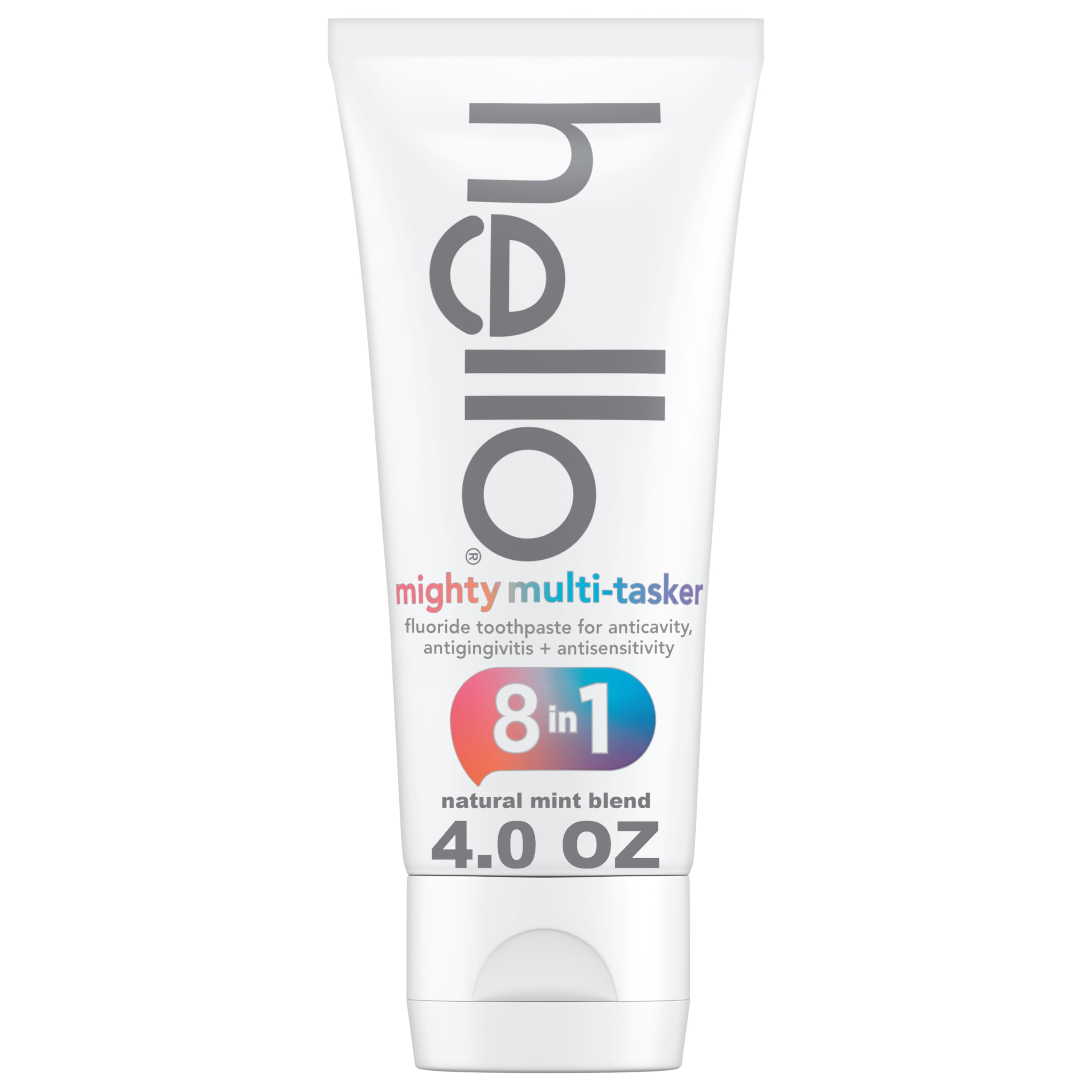 Photo 1 of Hello Mighty Multitasker Fluoride Toothpaste, 8-in-1 Toothpaste with Minty Flavor, Anticavity, Antigingivitis, Antisensitivity, Strengthens Enamel and Whitens, 4.0 Oz Tube