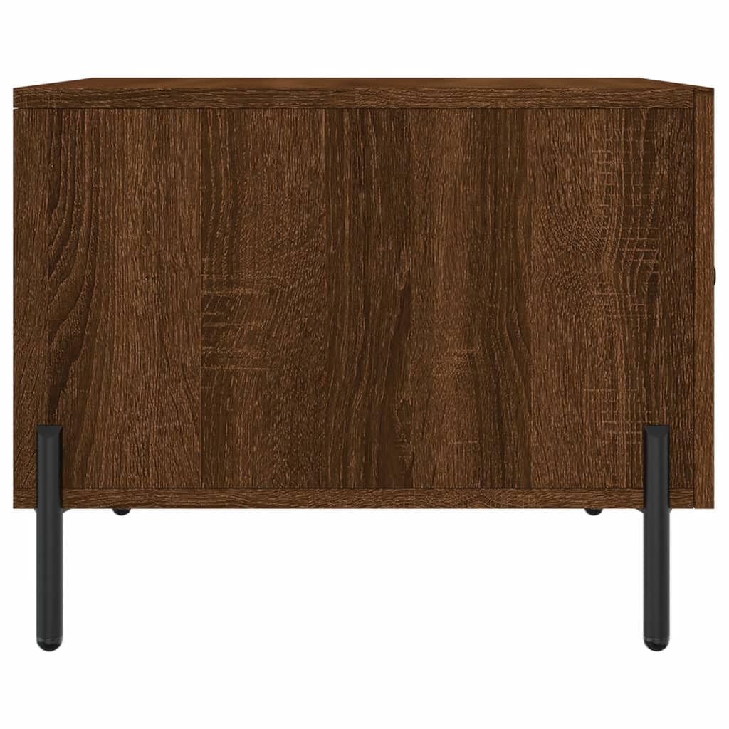 Homgoday Tavolino da caffè in rovere marrone, 50 x 50 x 40 cm, in legno ingegnerizzato, tavolino da tè per soggiorno, sala d'accoglienza degli ospiti, camera da letto e mobili da ufficio