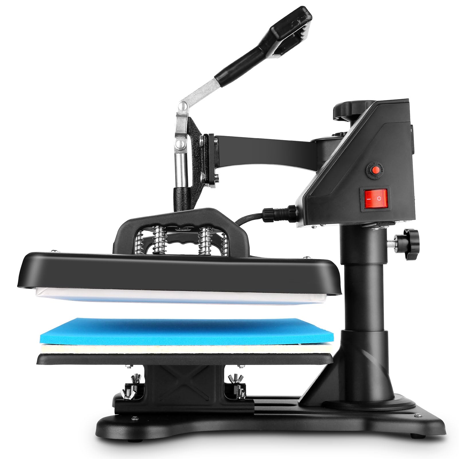 Pressa Caldo 8 in 1, 30 x 38 cm Macchina di sublimazione Tessile Heat Press Girevole a 360 Gradi per DIY t Shirts/Tazza/Cappello/Piatto/Cappello