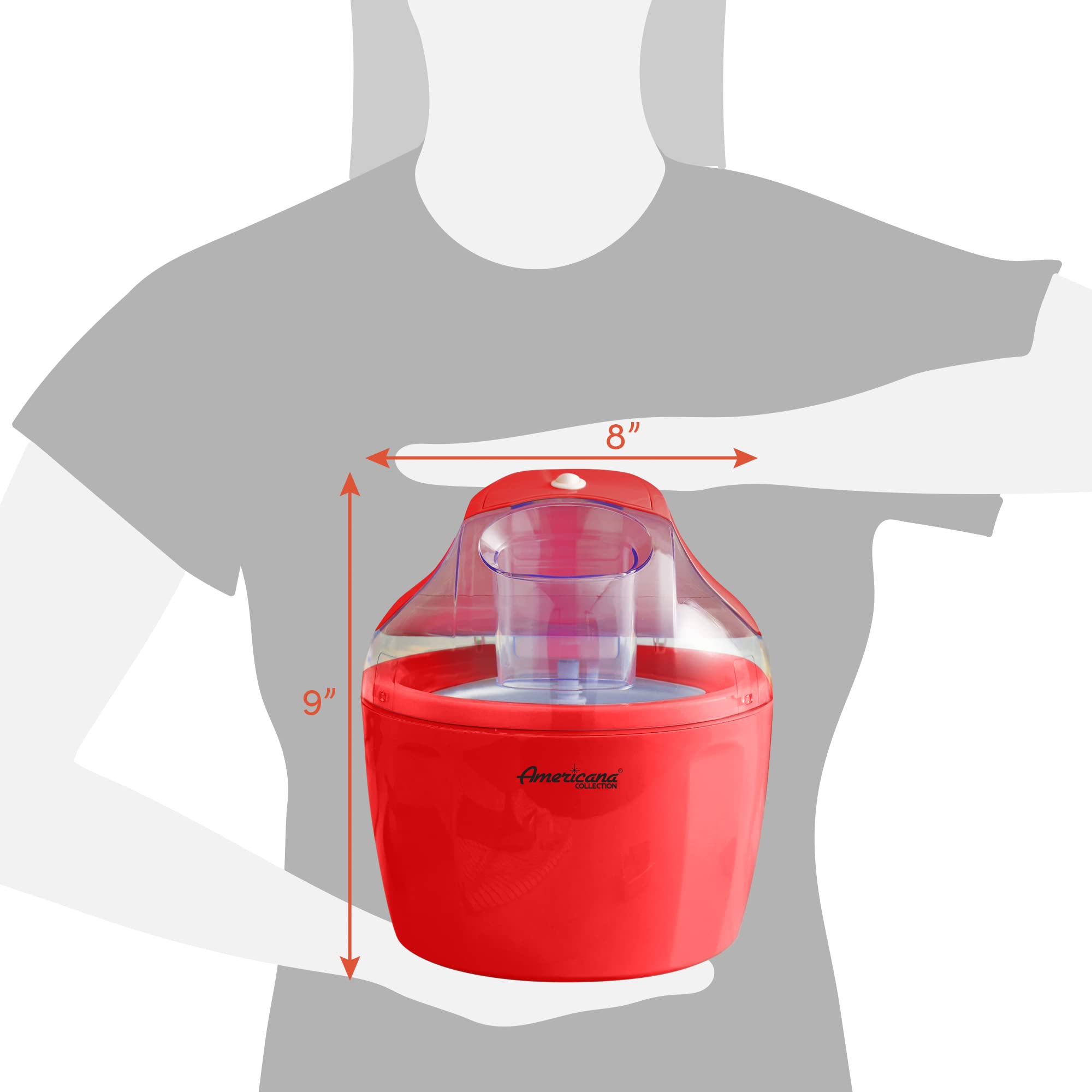 Buy Americana EIM1400R 1.5 Qt Freezer Bowl Automatic Easy Homemade