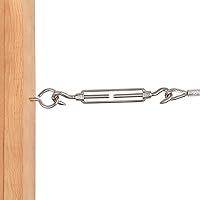 Vista 6 de SHONAN - Tornillos de ojo de acero inoxidable de 2.75 pulgadas para madera, 16 ganchos de ojo de tornillo, tornillos de ojo para uso en interiores