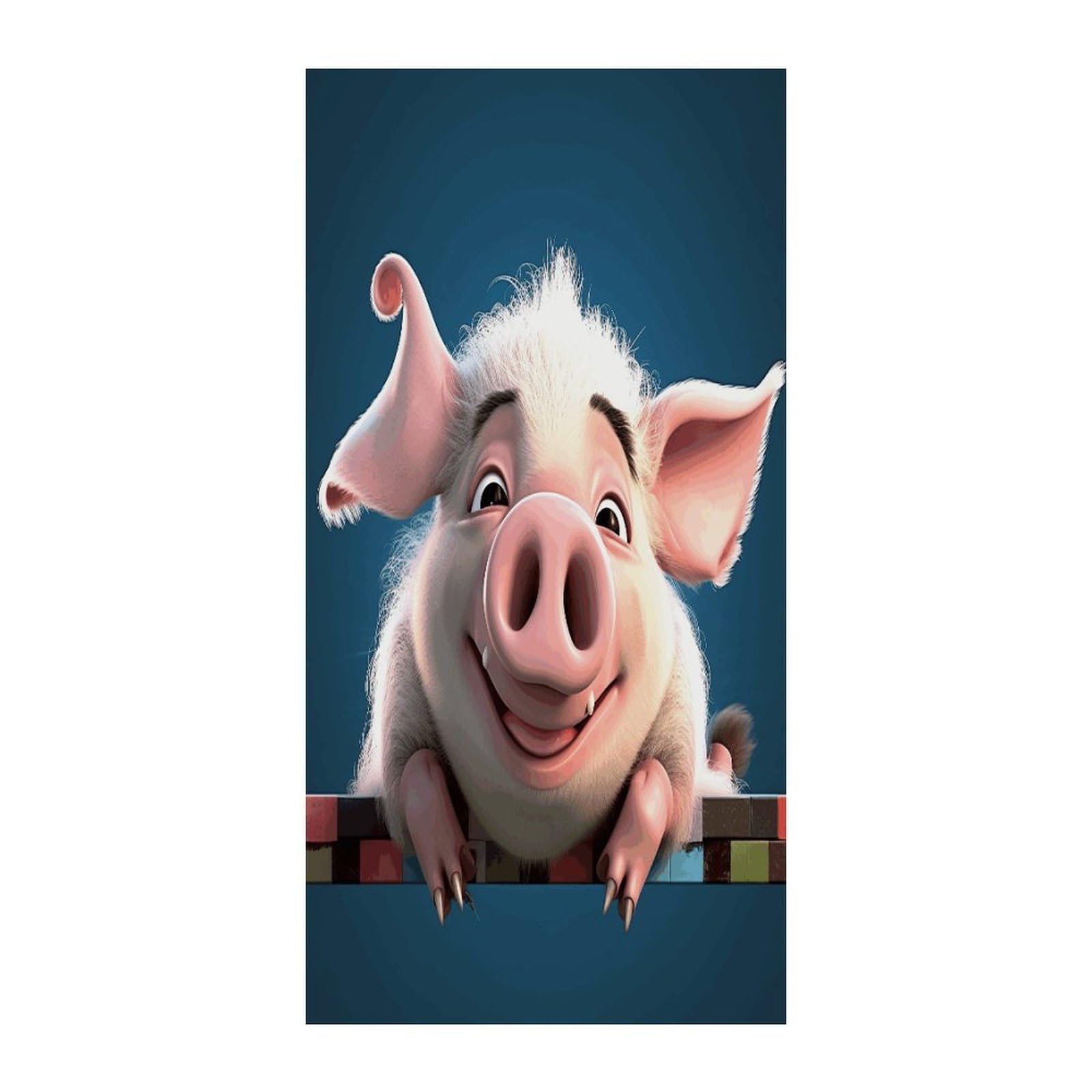 Fekiloot Style Funny Pig Door Curtain Room Divider Curtains