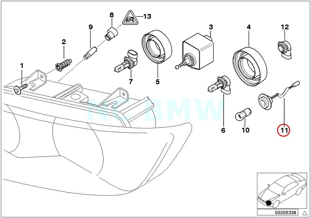 BMW Genuine Turn Indicator Bulb Socket Automotive