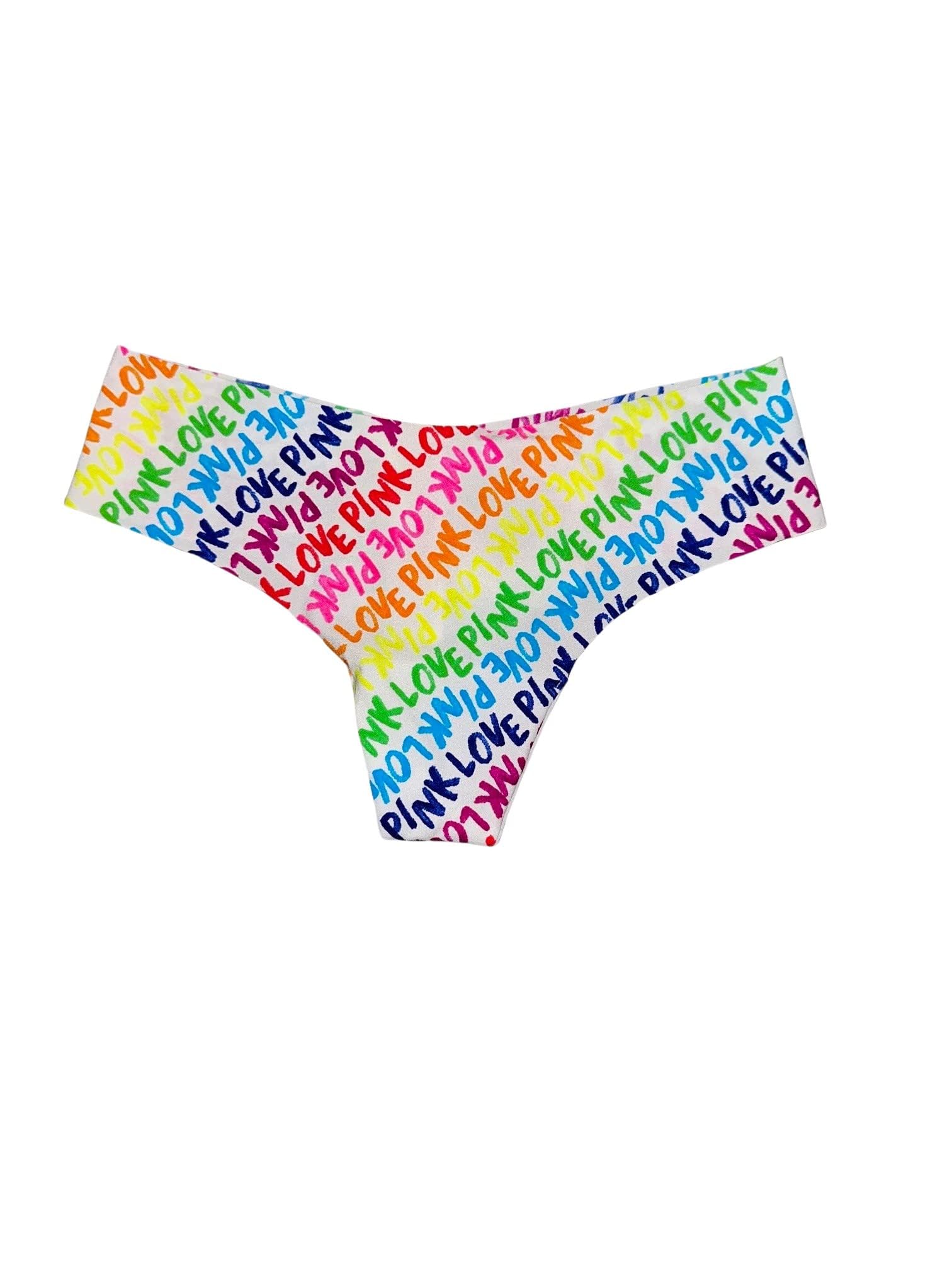 Victorias Secret Pink No Show Thong Panty Underwear Multicolor New