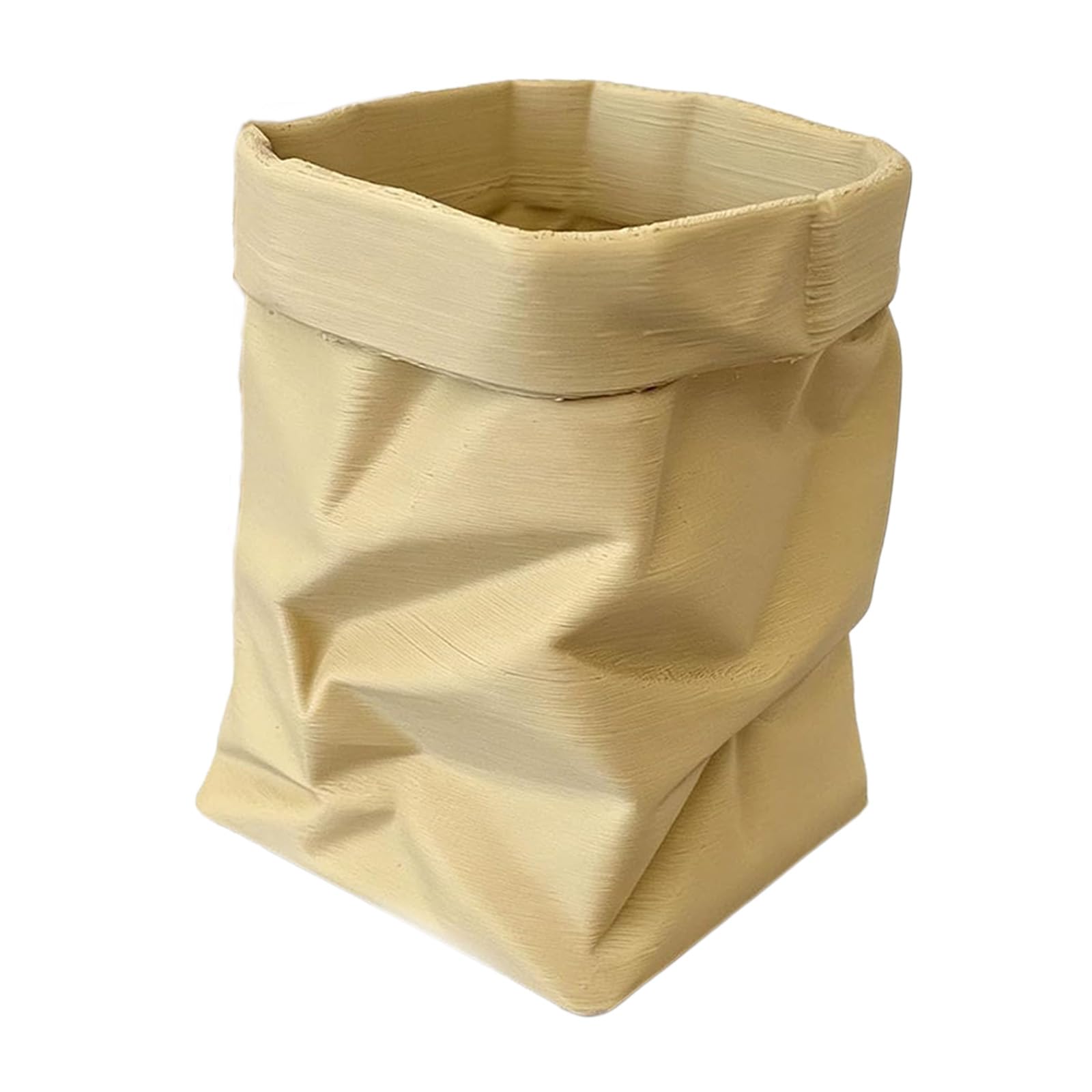 DSLKGWE Crumbled Paper Bag Shaped Pen Cup Multifunctional Desk Organiser Container for Home Offices School Supplies Desk Planner
