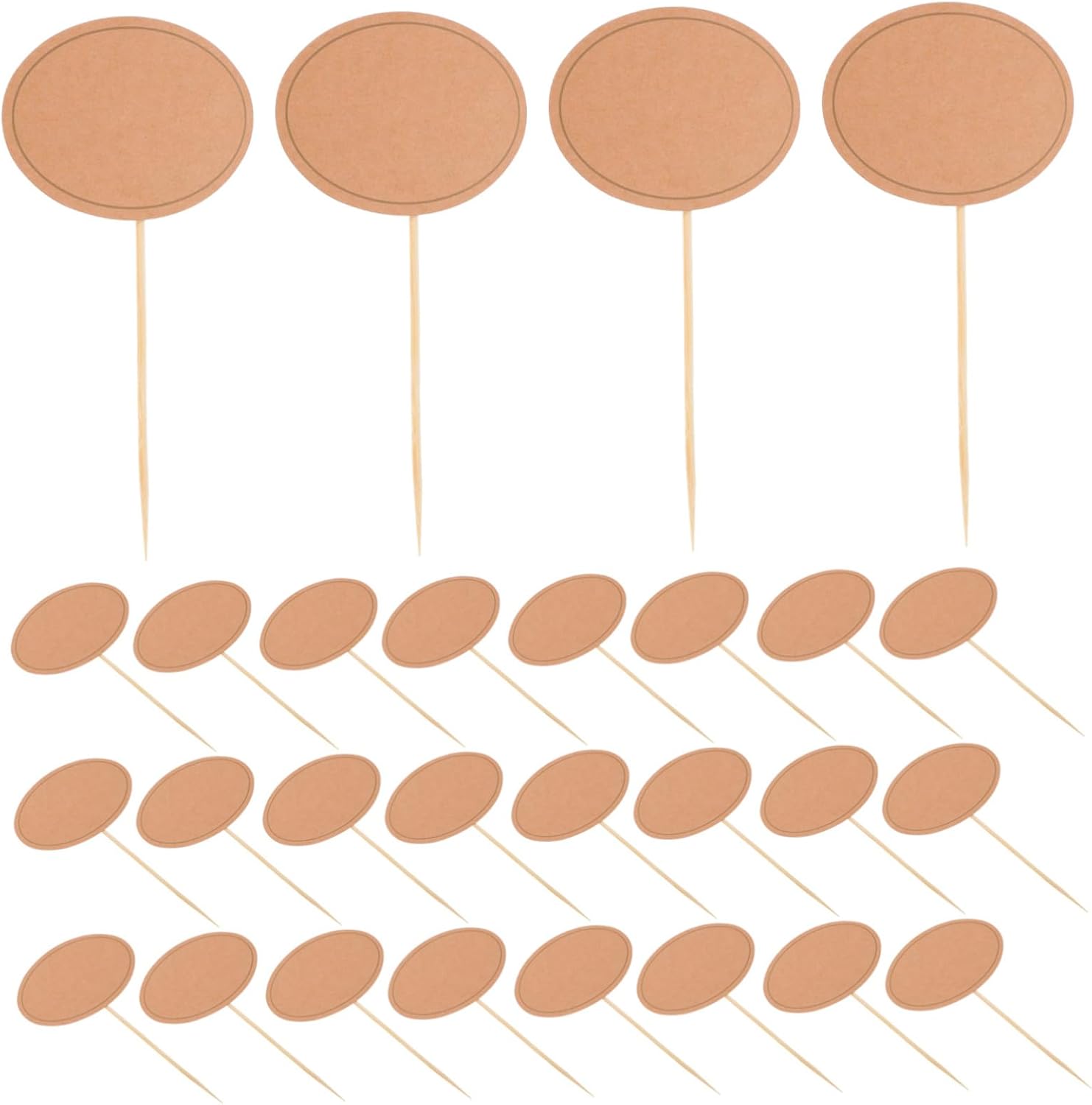 24pcs Cheese Markers Paper Wood Toothpick Flags for Cheese Bread