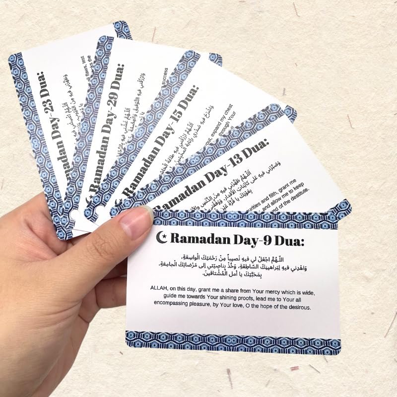 30 Ramadan Dua Cards – Daily Dua with English Meanings | Muslim Gifts for Men & Women | Islamic Ramadan & Eid Gifts | Arabic Quran Gift image 4 of 5 B0DSFMDKBC