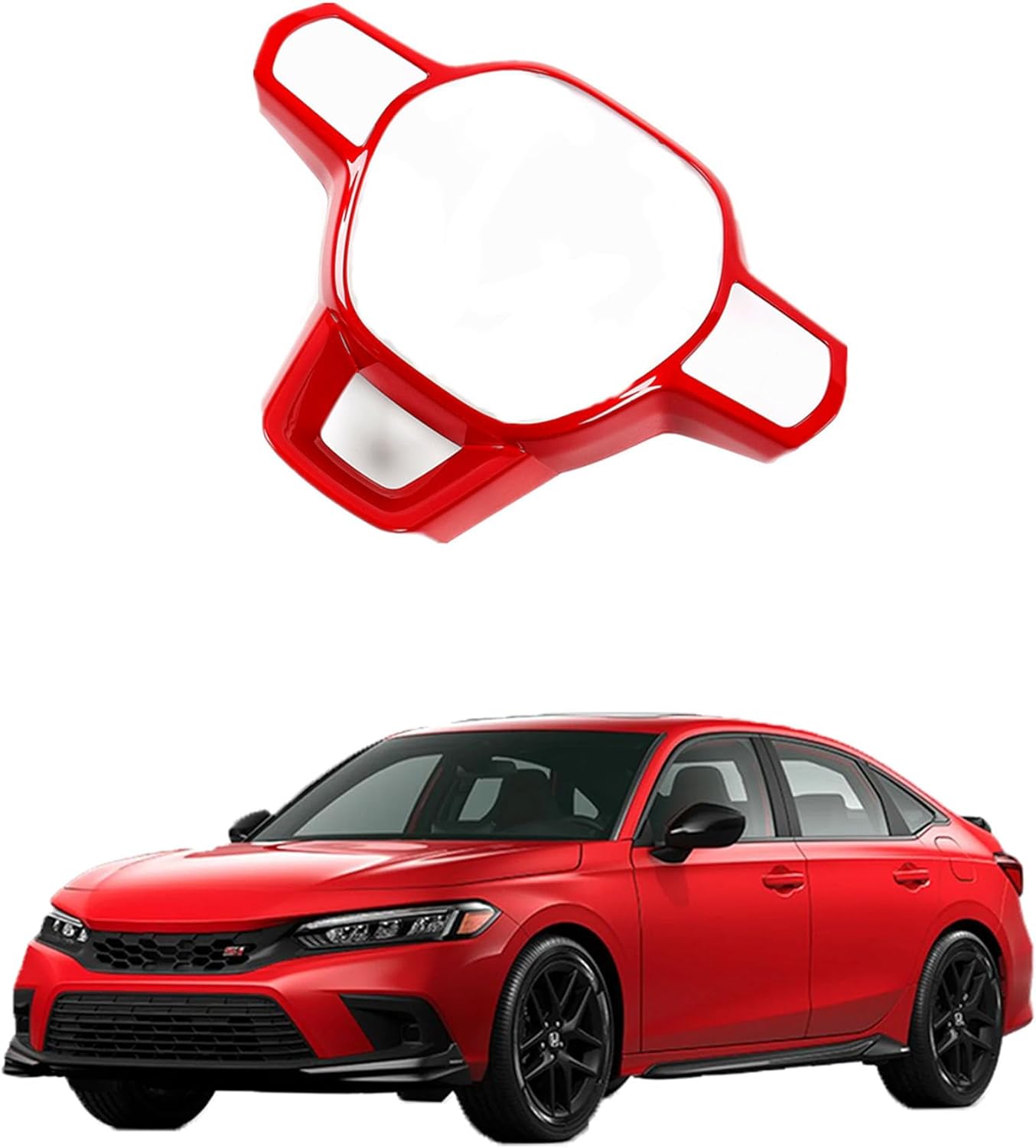 Steering Wheel Cover Fit for Honda 11th Gen Civic 2022 2023 2024 2025 2026 Car Wheel Cover Protector Decoration Accessories Interior Decoration Trims ABS Material Blue