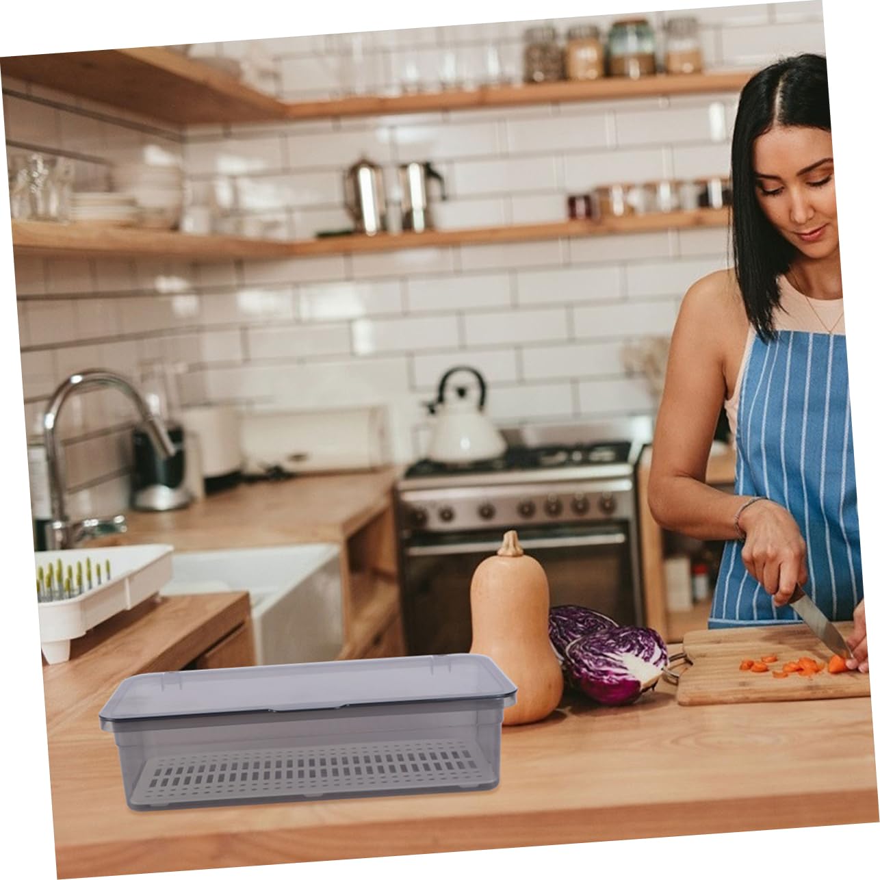 Amosfun 6 Pièces boîte de rangement de couverts organisateur de tiroir de cuisine panier égouttoir à baguettes Boîte de rangement pour couverts Porte-couverts réutilisable pp Réutilisable