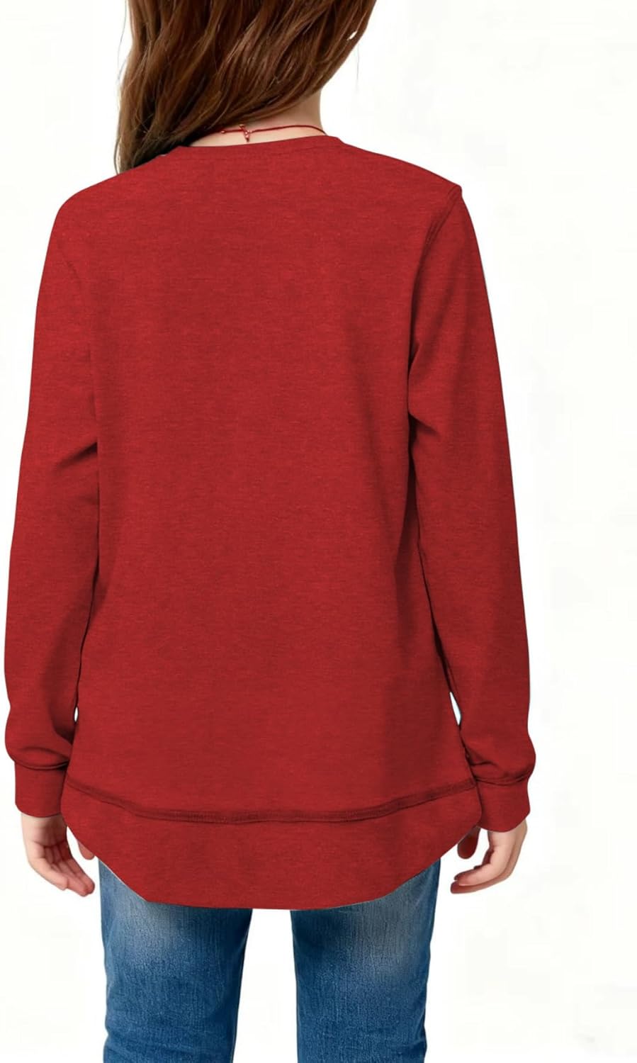 Girls Long Sleeve Shirts Casual Crewneck Tops - Image 2