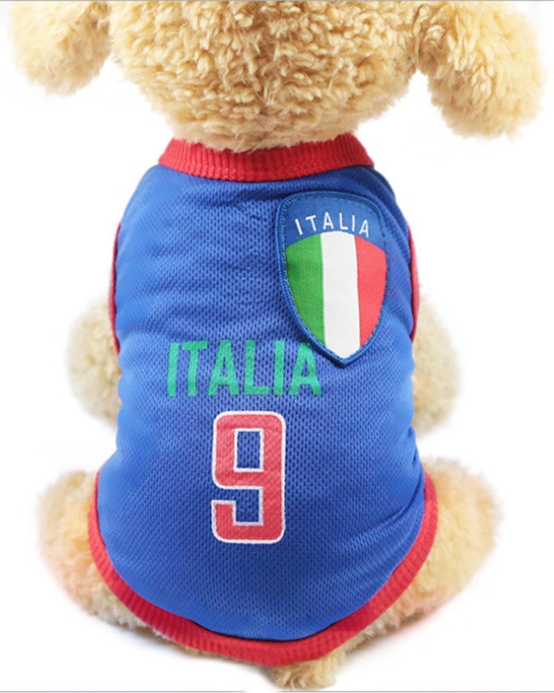 GabeFish Dog World Cup T Shirt Pets Football Jersey Sports Soccer National Team Vest Cat Summer Cool Clothes Apparel Italy X-Small