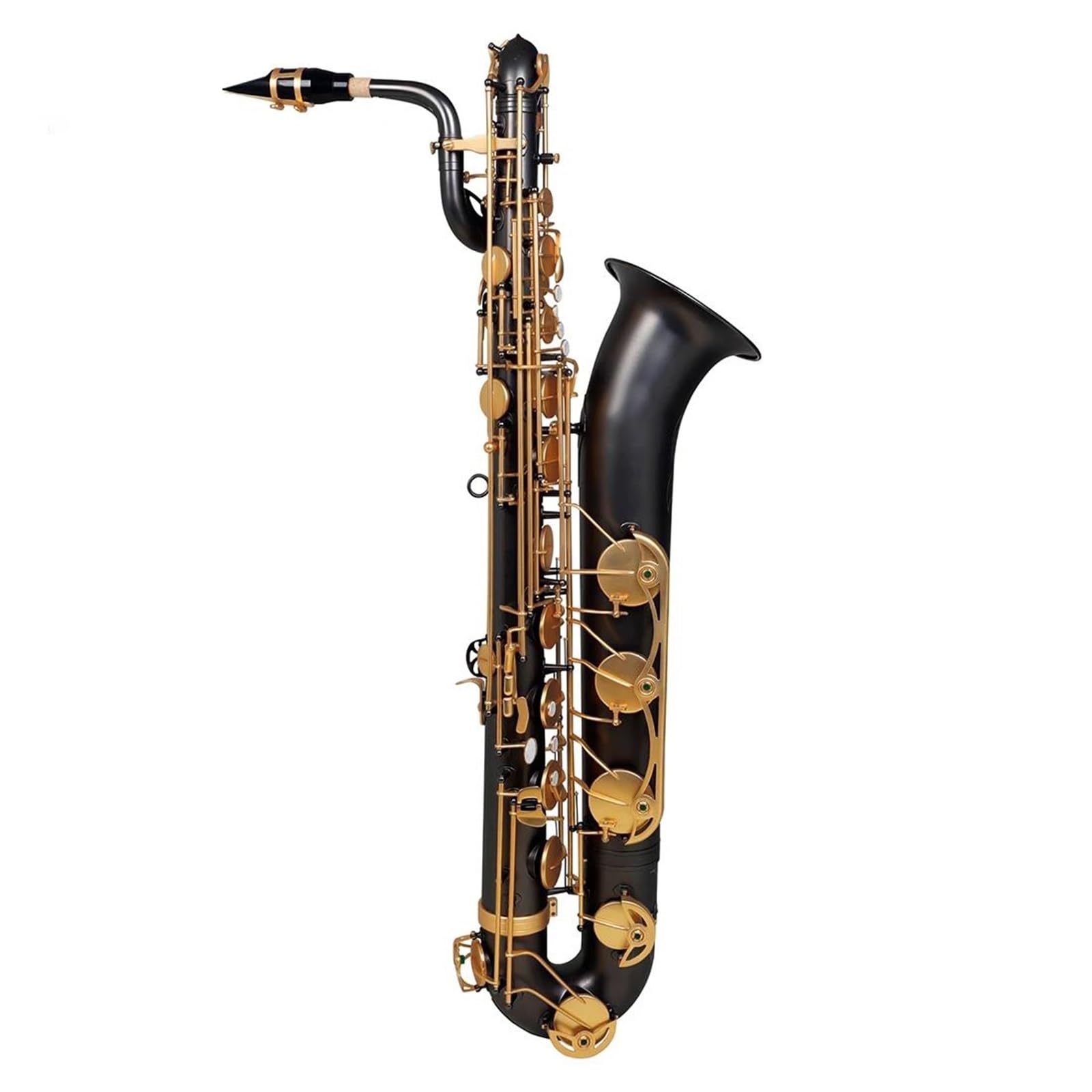 Profesjonalny Saksofon Zestaw Saksofonów Barytonowych Eb E-płaski Profesjonalny Saksofon Z Płóciennym Pudełkiem Części Do Saksofonu Akcesoria Instrument Dęty Drewniany(Black)