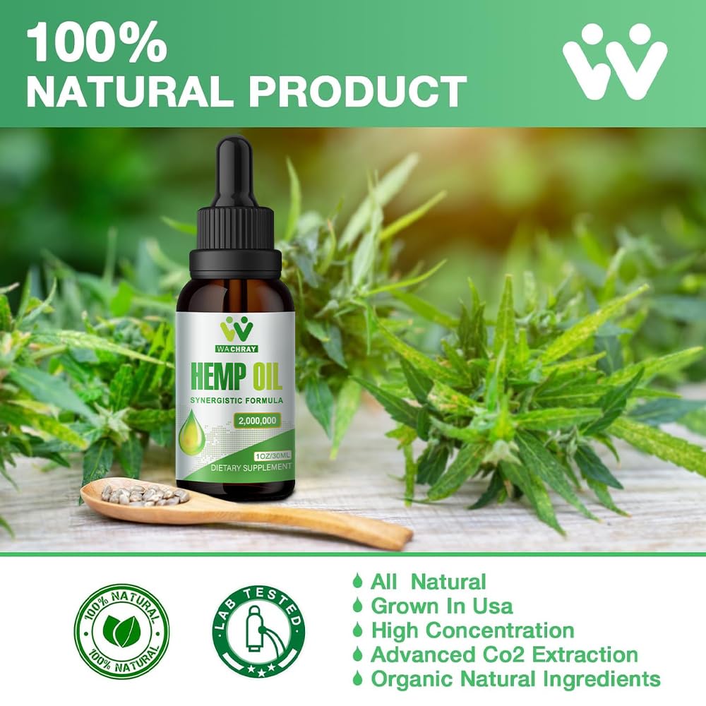 Amazon.com: Hemp Oil Drops High Potency - 2,000,000 Maximum Strength  Organic Hemp Oil Tincture - Pure C02 Extraction, Vegan, Non-GMO, Pack of 2  : Health & Household