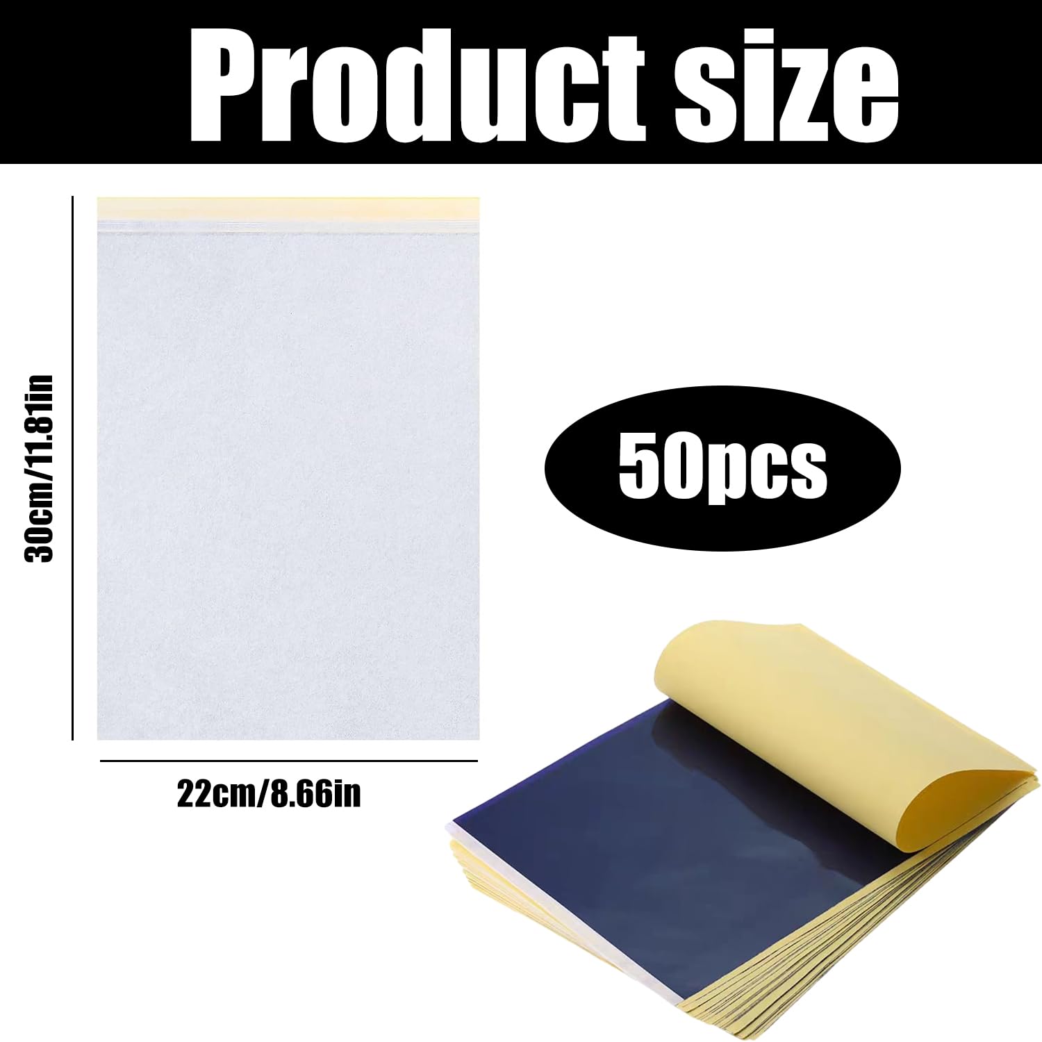 Papier De Transfert Pour Tatouage - 50 Feuilles A4, Système 4 Couches, Pour Pochoirs Précis, Compatible Photocopieur Et Dessin Main