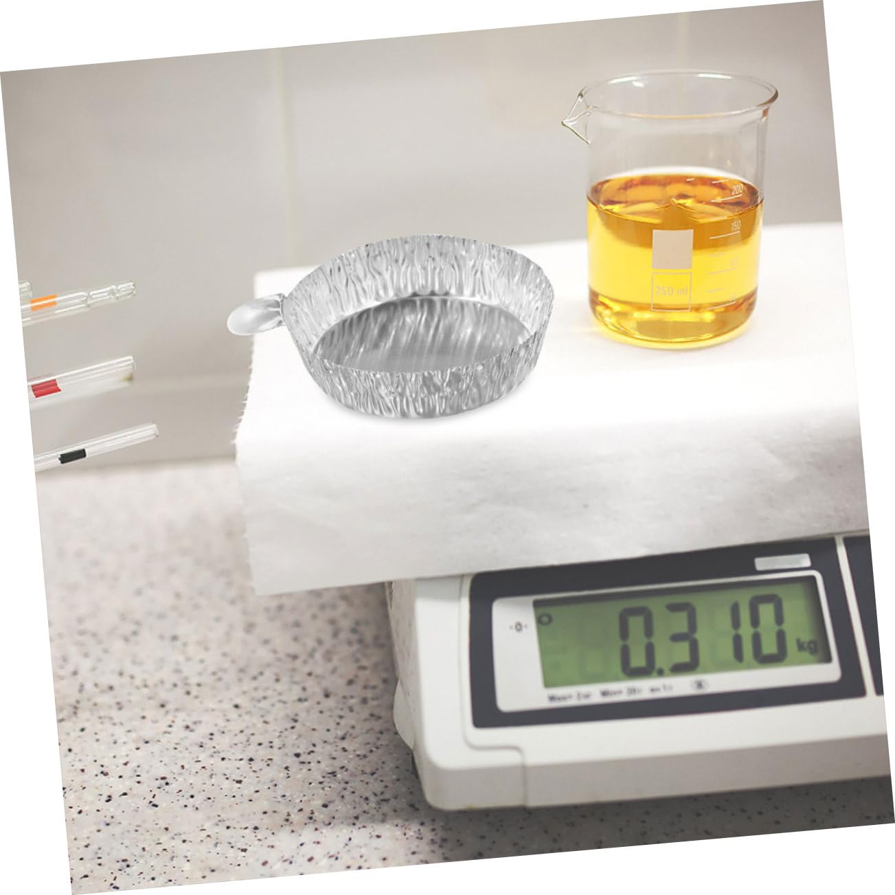 SHINEOFI Bandejas De Aluminio Desechables Pesaje De Platos De Peso De Aluminio Utensilios De Cocina Medición Y Almacenamiento De Ingredientes 100 Piezas*4