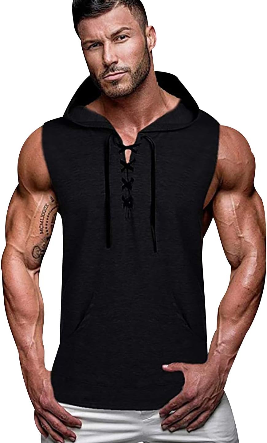 Gilet Zip Per Allenamento E Sport Maglia Senza Maniche Uomo
