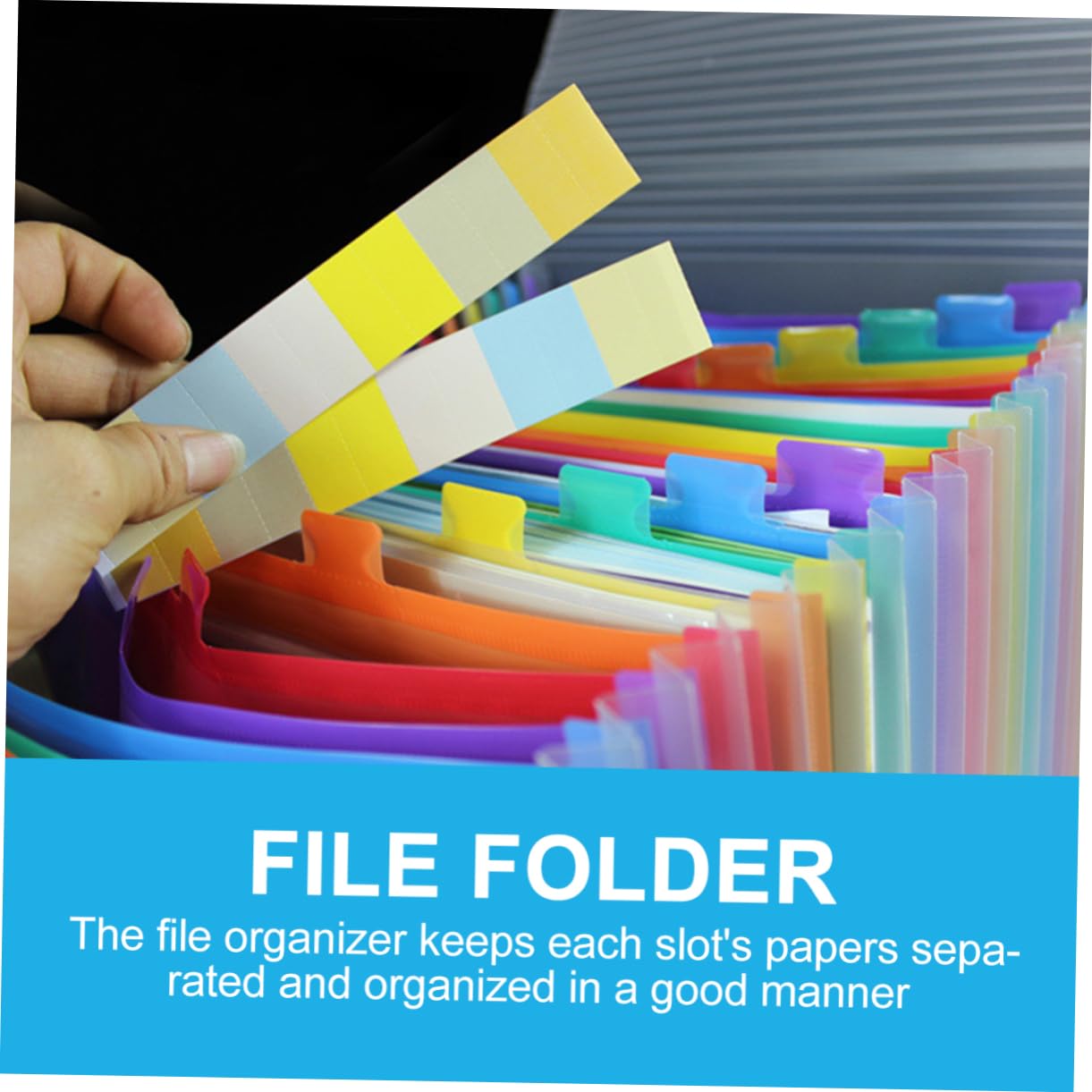 STOBOK Organizzatore Di Documenti Trasparente Scomparti Folder Leggera Con Design Cerniera Per Casa Ufficio e Scuola Risparmio Spazio Ricerca Di File